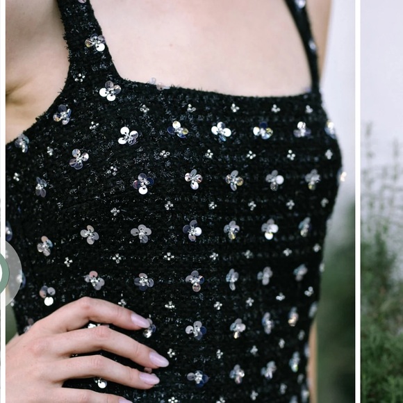 Storia Jazz Sequin Tweed mini dress NWT - Picture 2 of 8